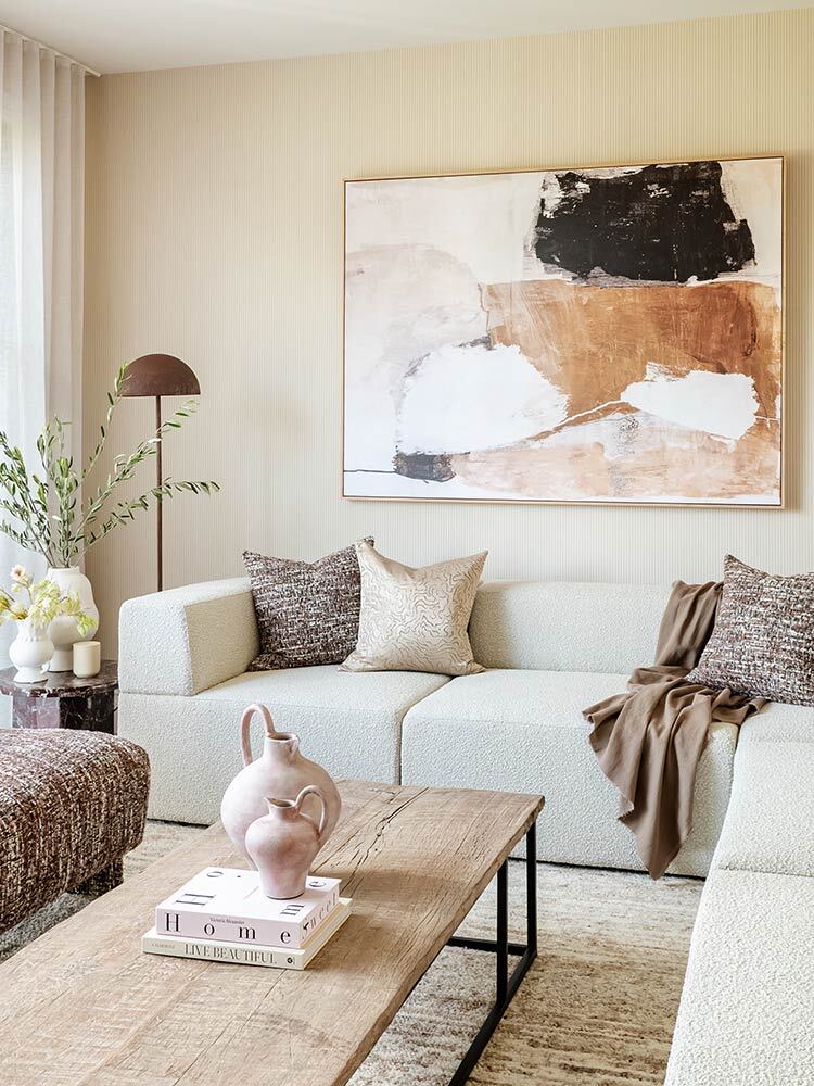 Sable Square Neutral Cushion With Feather Insert 50x50cm