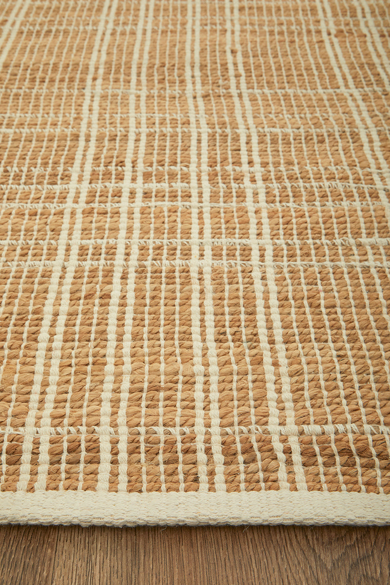 Darren Palmer Plaid Sandstone Runner Rug (Pre-order)