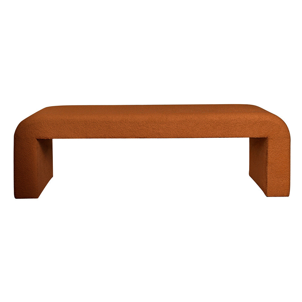 Felix Bench Seat - Boucle Curl Natural Clay