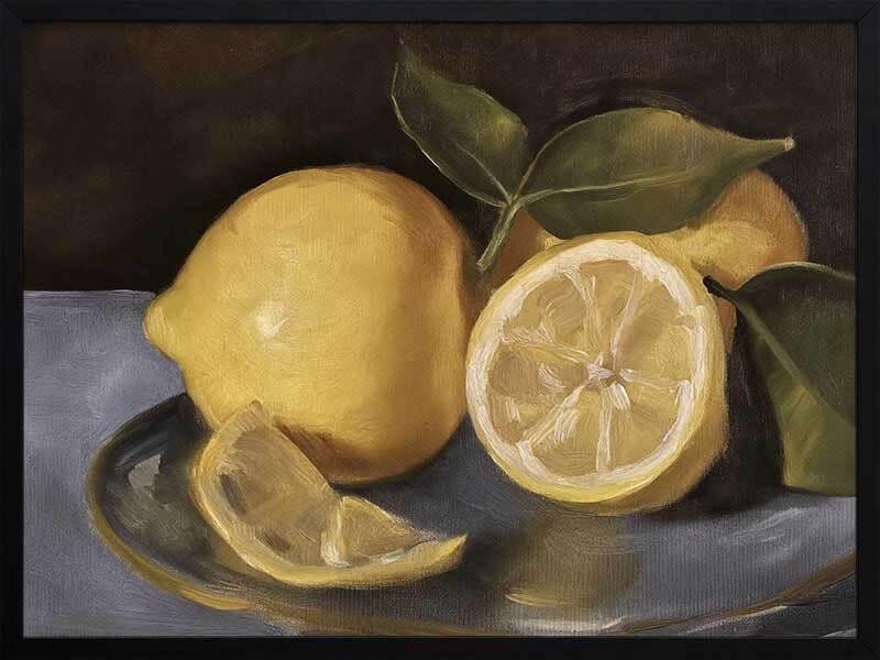 Still Life Lemons Framed Art Print