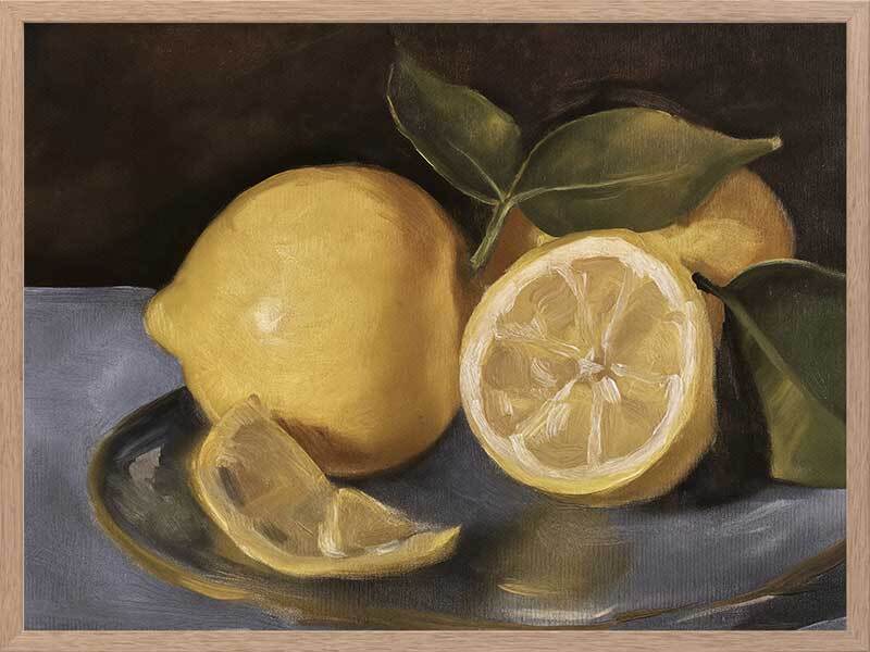 Still Life Lemons Framed Art Print