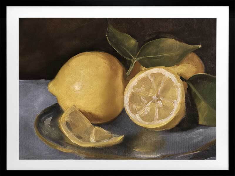 Still Life Lemons Framed Art Print