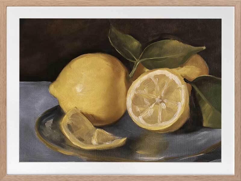 Still Life Lemons Framed Art Print