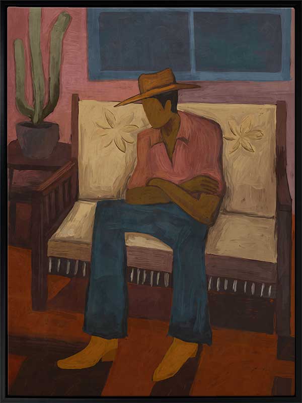 Shade Canvas Art Print, a seated figure portrait