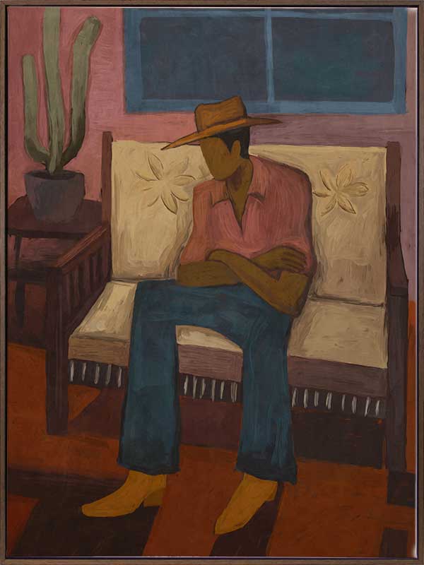 Shade Canvas Art Print, a seated figure portrait