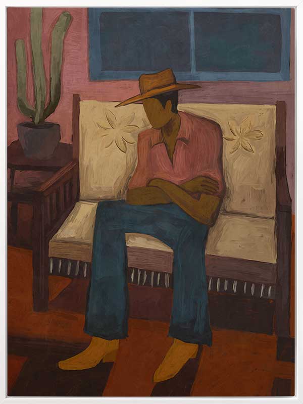 Shade Canvas Art Print, a seated figure portrait