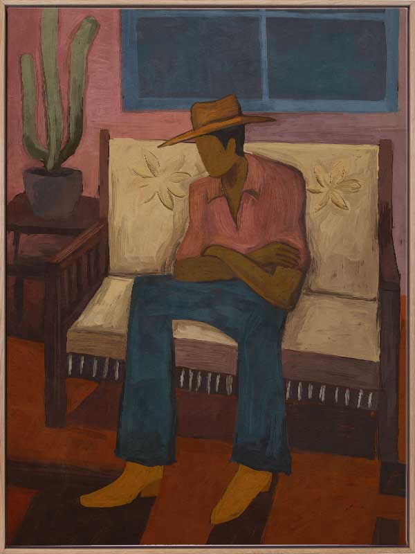 Shade Canvas Art Print, a seated figure portrait