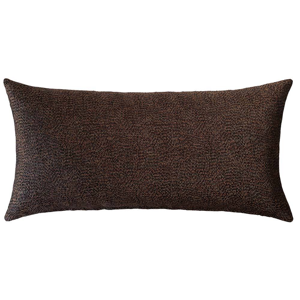 Midnight Rectangle Brown Cushion With Feather Insert - 80x40cm