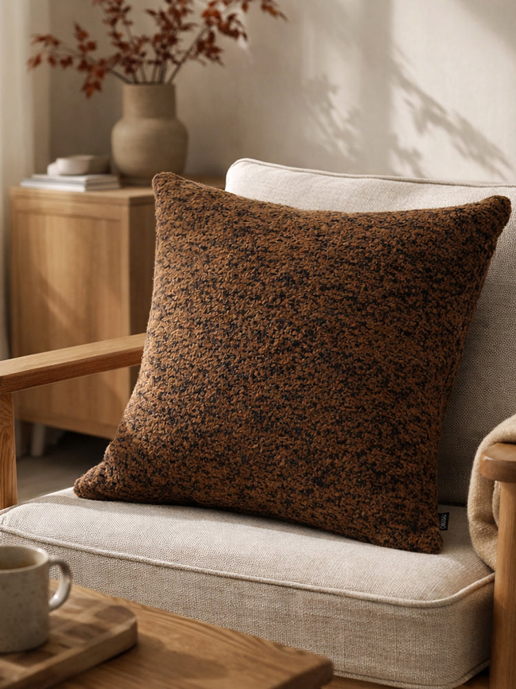 Auburn Square Rust Cushion With Feather Insert - 50x50cm