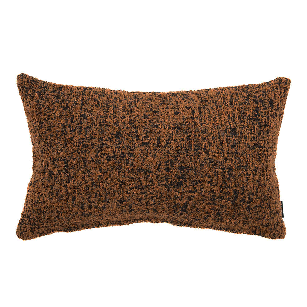 Auburn Lumbar Rust Cushion With Feather Insert - 50x30cm