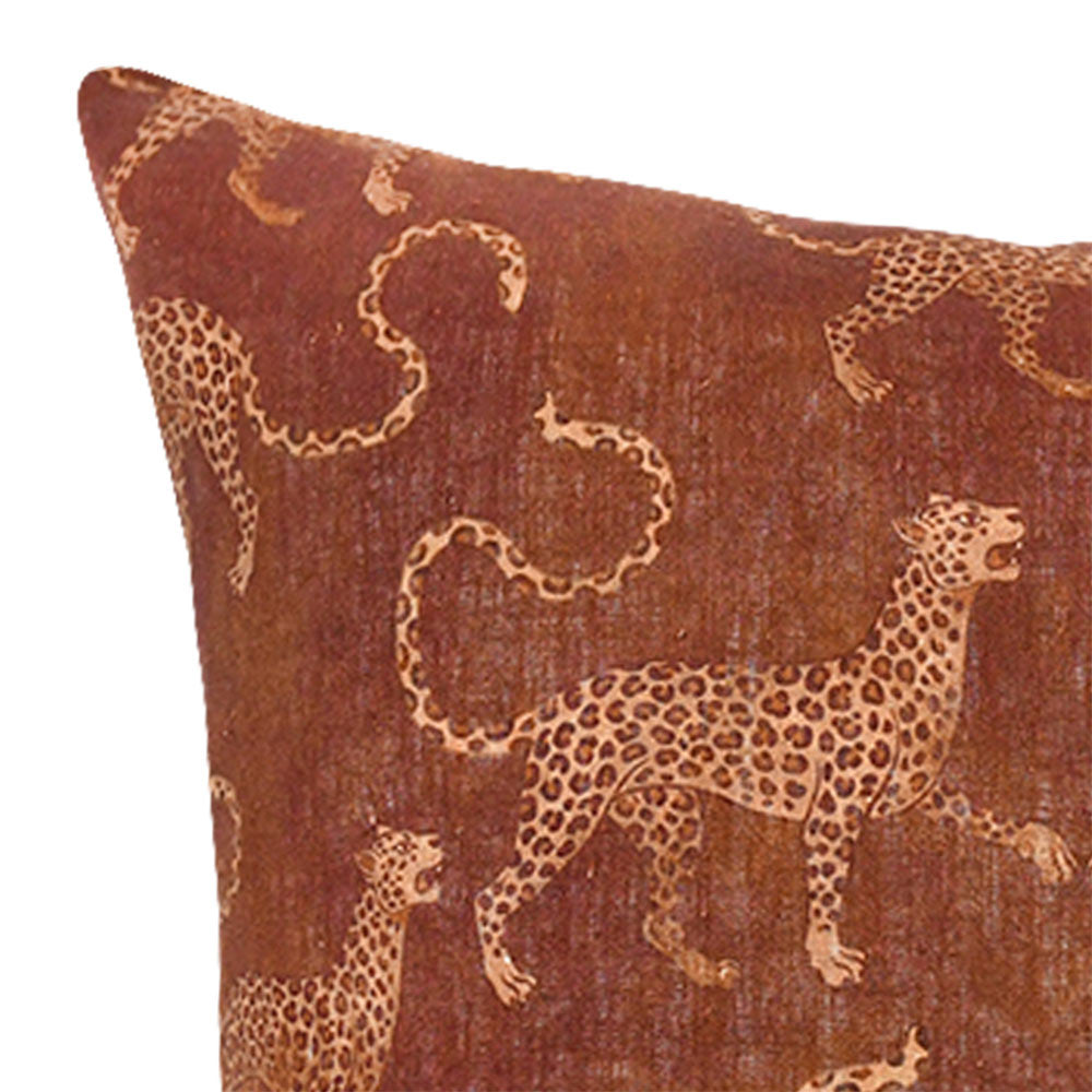 Samburu Chocolate Brown Square Linen Cushion with Insert - 50x50cm (Pre-order)