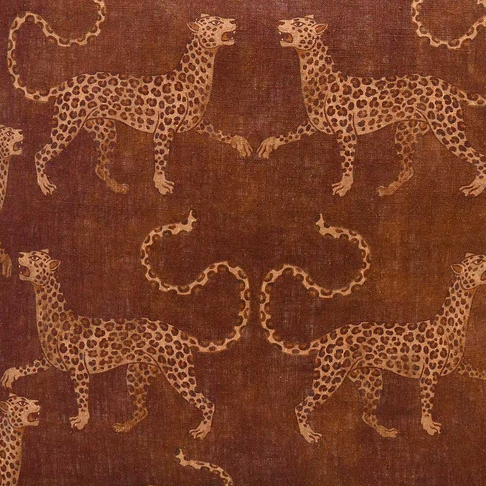 Samburu Chocolate Brown Square Linen Cushion with Insert - 50x50cm (Pre-order)