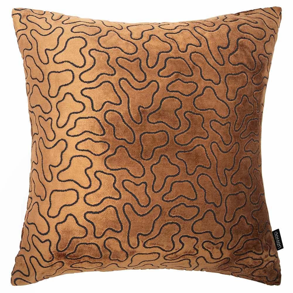 Tidal Rust Square Cut Velvet Cushion with Insert - 50x50cm (Pre-order)