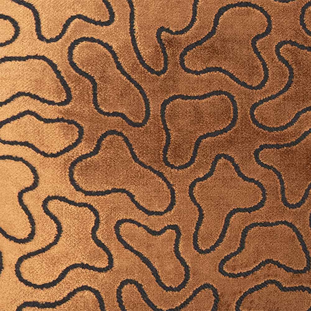 Tidal Rust Square Cut Velvet Cushion with Insert - 50x50cm (Pre-order)