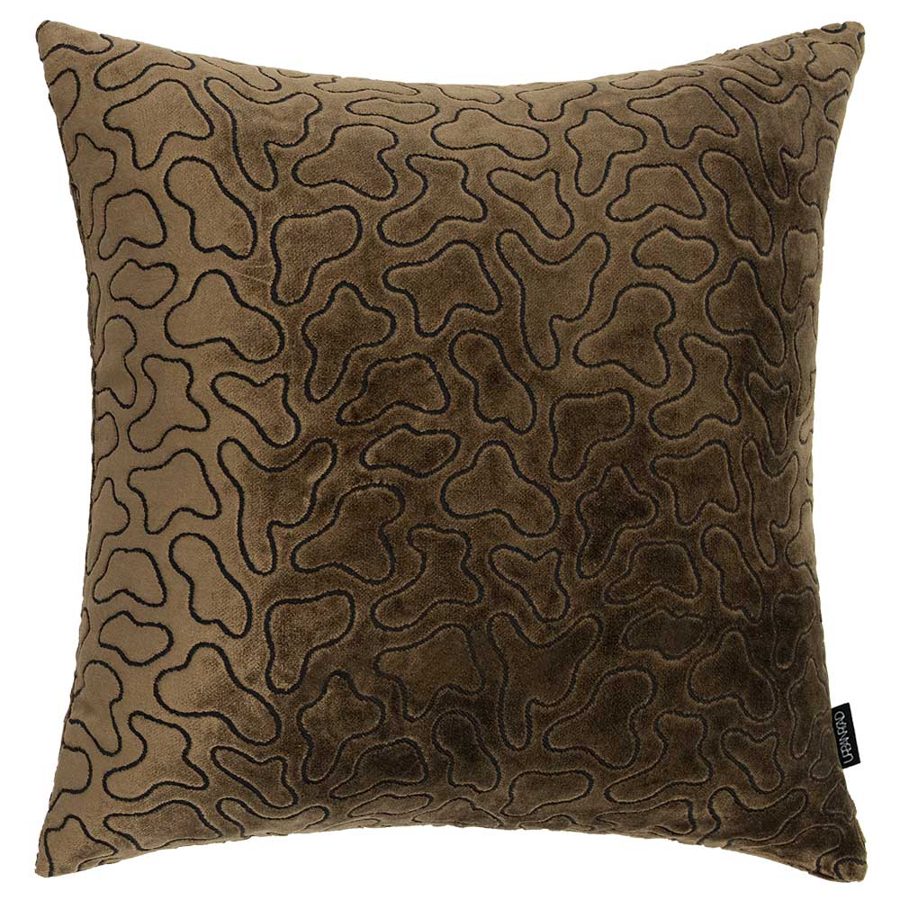 Tidal Green Square Cut Velvet Cushion with Insert - 50x50cm (Pre-order)