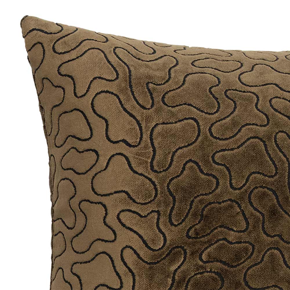 Tidal Green Square Cut Velvet Cushion with Insert - 50x50cm (Pre-order)