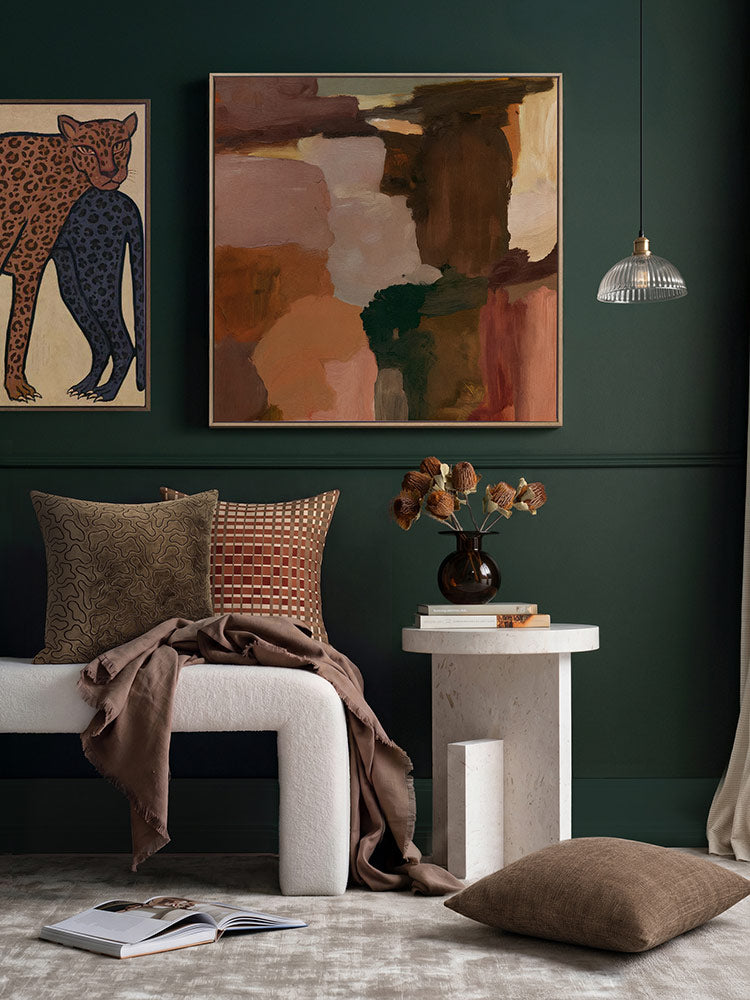 Tidal Green Square Cut Velvet Cushion with Insert - 50x50cm (Pre-order)
