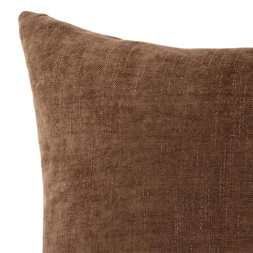 Ember Brown Square Chenille Cushion with Insert - 60x60cm (Pre-order)