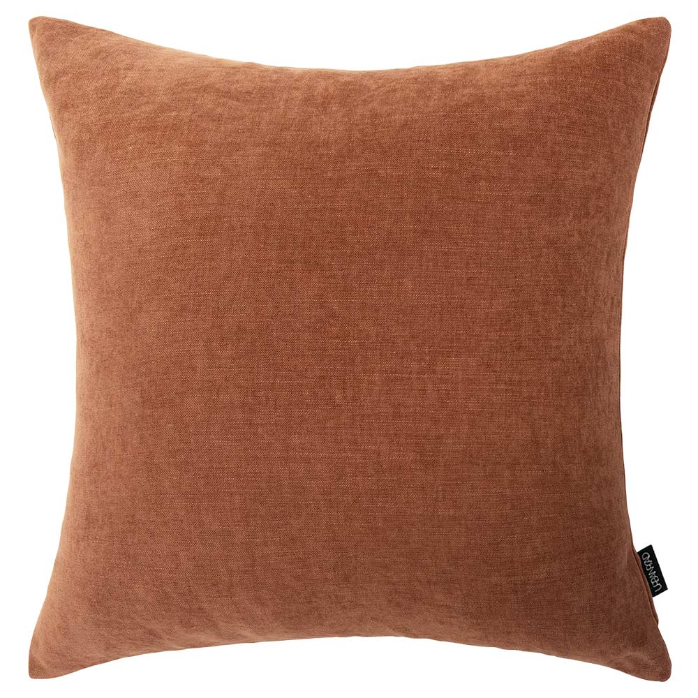 Ember Terracotta Square Chenille Cushion with Insert - 60x60cm (Pre-order)