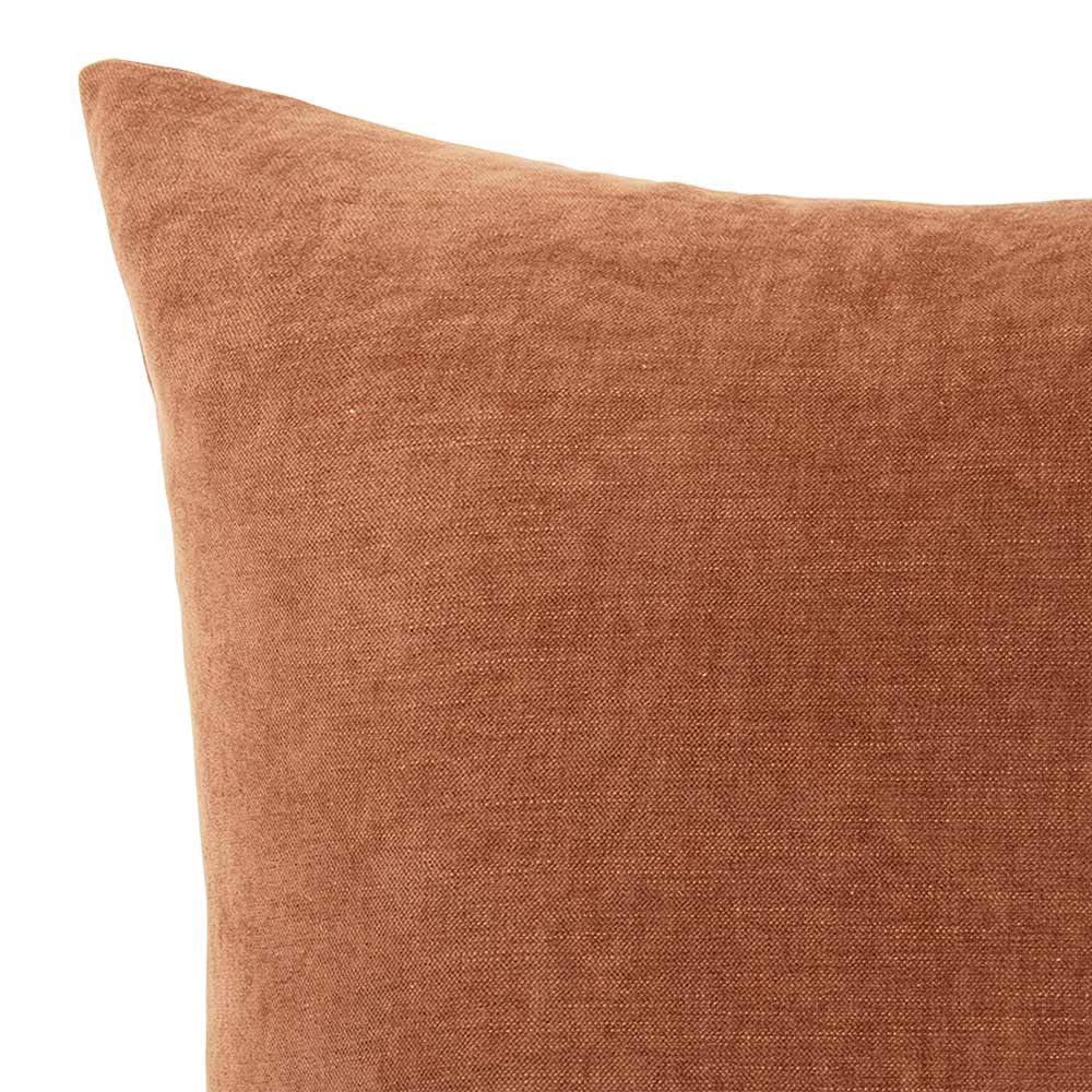Ember Terracotta Square Chenille Cushion with Insert - 60x60cm (Pre-order)