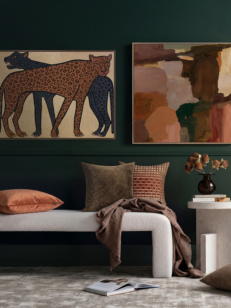 Ember Terracotta Square Chenille Cushion with Insert - 60x60cm (Pre-order)