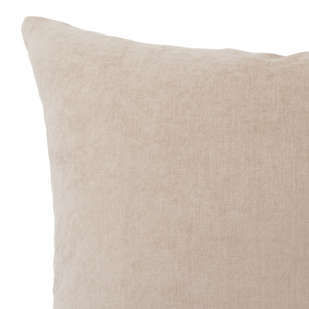 Ember Ivory Square Chenille Cushion with Insert - 60x60cm (Pre-order)