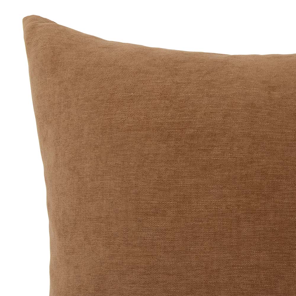 Ember Rust Square Chenille Cushion with Insert - 60x60cm (Pre-order)