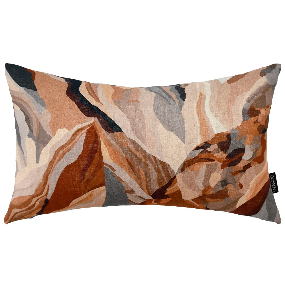 Mallee Multicolour Lumbar Linen Cushion with Insert - 50x30cm (Pre-order)